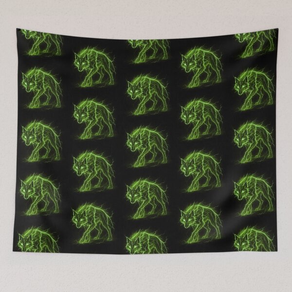 Item preview, Green Lightning Wolf designed and sold by Healio2.
