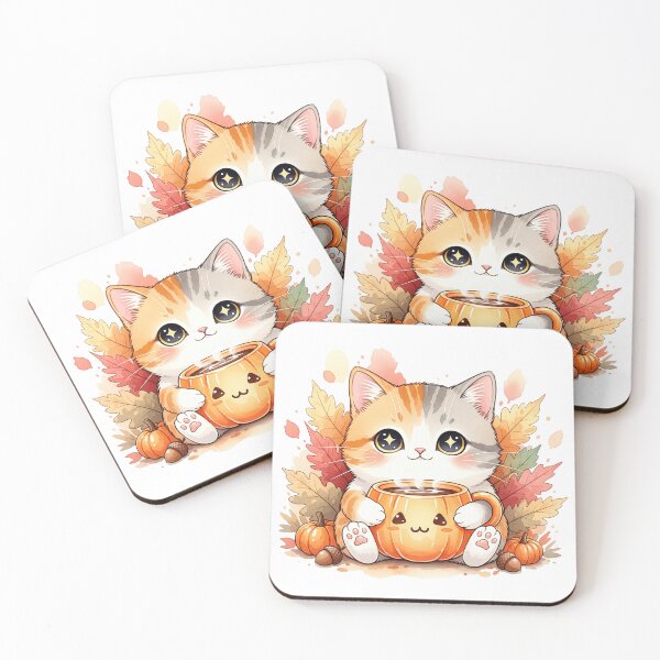 Item preview, Kawaii Autumn Cat with Pumpkin Mug – Cute Cozy Fall Illustration designed and sold by Iras-Art-Corner.