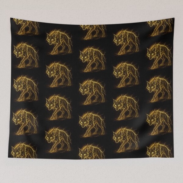 Item preview, Yellow Lightning Wolf designed and sold by Healio2.