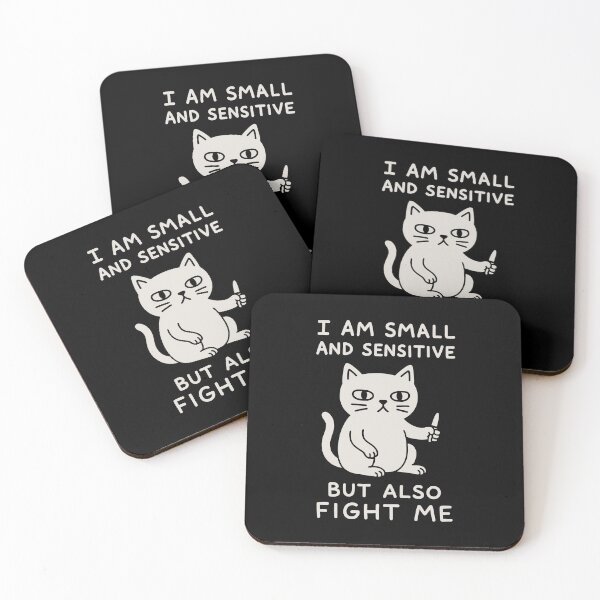 Item preview, I AM SMALL AND SENSITIVE BUT ALSO FIGHT ME - Weird Humor designed and sold by Darling DeDe.