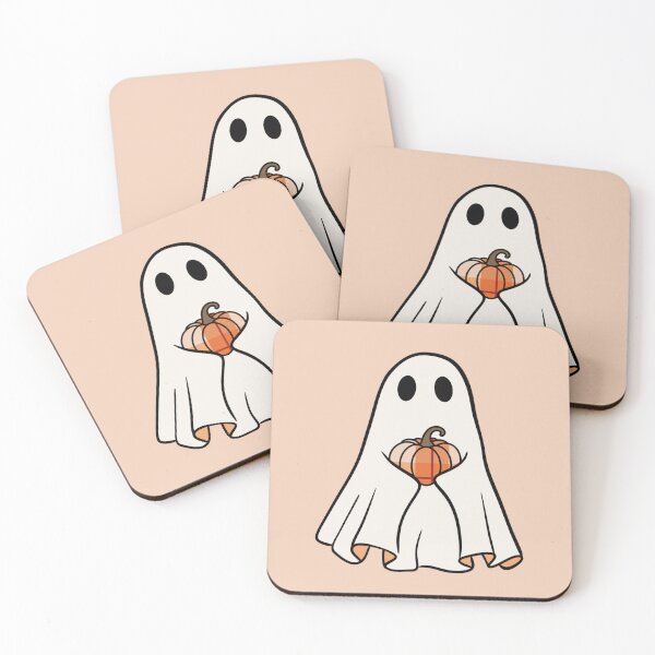 Item preview, Orange Ghost Drawing with Plaid Pumpkin designed and sold by By_Lisart.