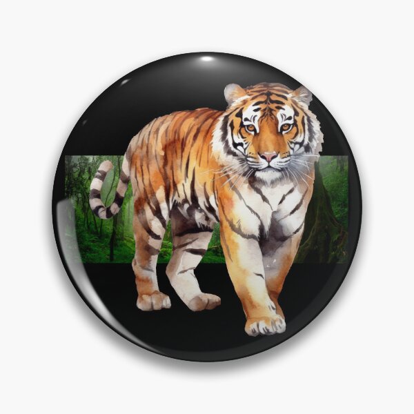 Item preview, Watercolor Tiger in the Jungle designed and sold by kiradreamshop.
