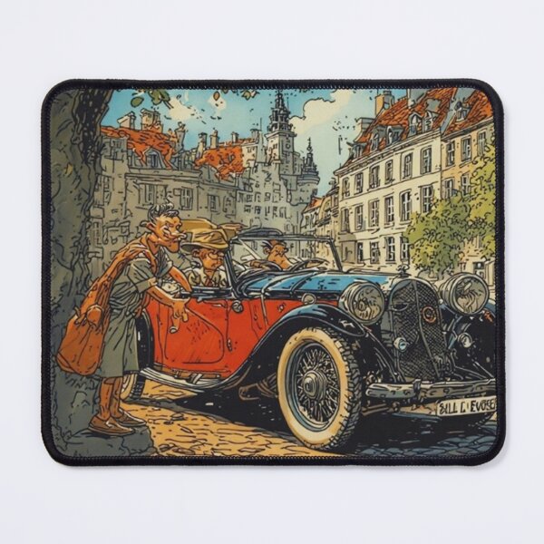 Item preview, Classic Convertible Charm – Vintage Comic Style Illustration designed and sold by NegarTv Designs.