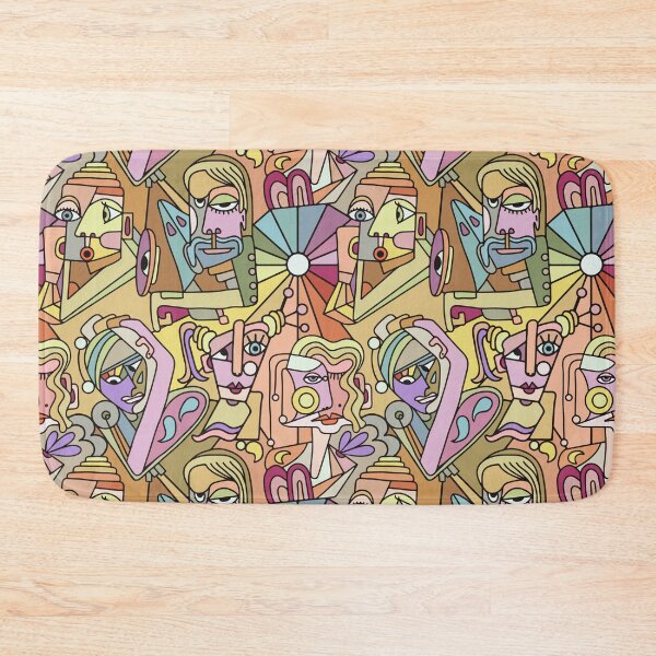 Item preview, Cubist Style People In Muted Rainbow Colors designed and sold by Unhinged Heather.