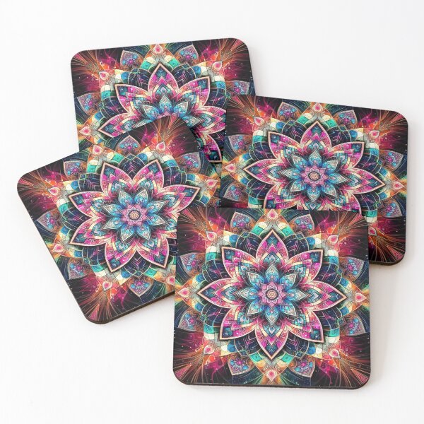 Item preview, Colorful geometric decorative mystic pattern  designed and sold by Dogandesighn.