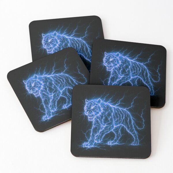 Item preview, Blue Lightning Tiger designed and sold by Healio2.