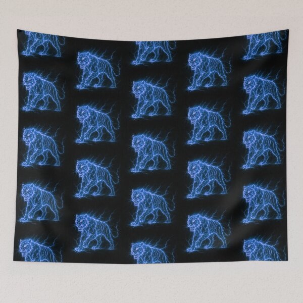 Item preview, Blue Lightning Tiger designed and sold by Healio2.