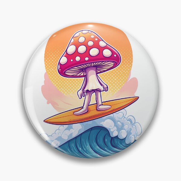 Item preview, Groovy Mushroom Surfer Dude designed and sold by KaterynaKet.