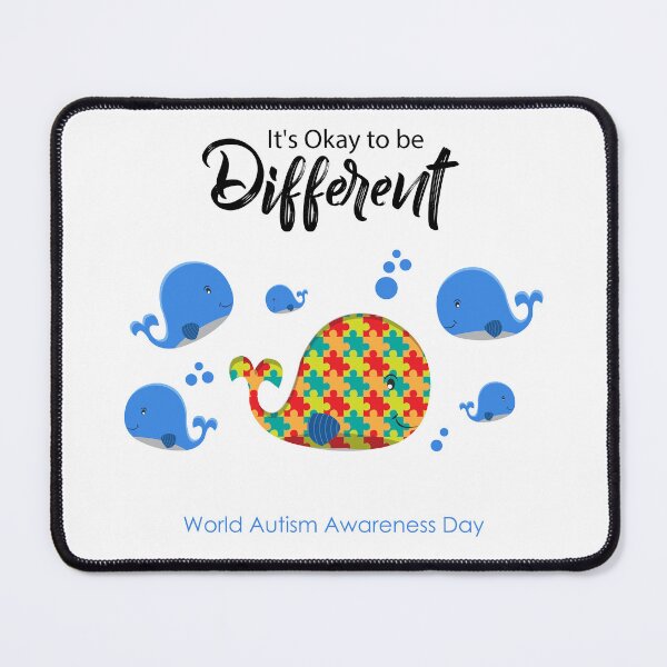 Item preview, T-shirt with an awareness message It is Okay to be different designed and sold by langebleu.