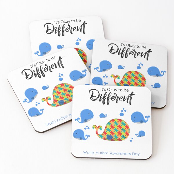Item preview, T-shirt with an awareness message It is Okay to be different designed and sold by langebleu.