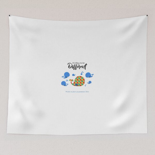 Item preview, T-shirt with an awareness message It is Okay to be different designed and sold by langebleu.