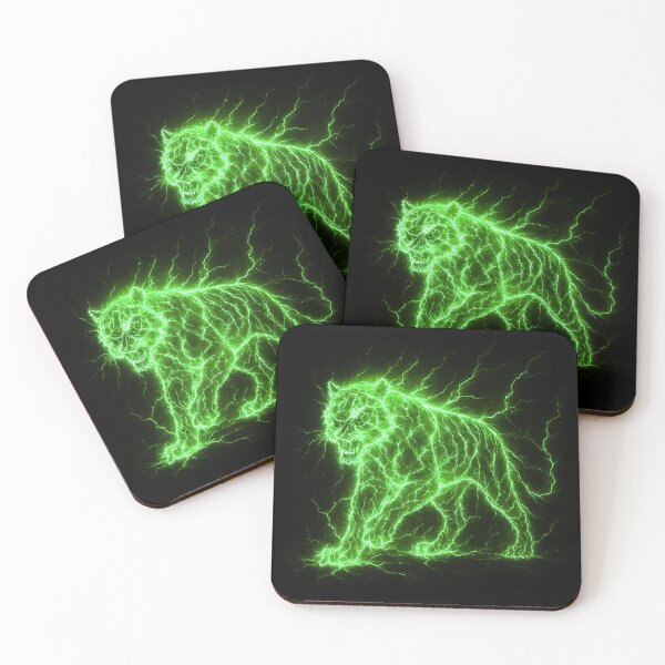 Item preview, Green Lightning Tiger designed and sold by Healio2.
