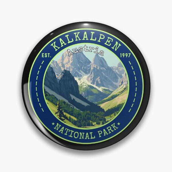 Item preview, Kalkalpen National Park in Upper Austria, Retro Travel Art Circle Emblem designed and sold by MaateoDesign.
