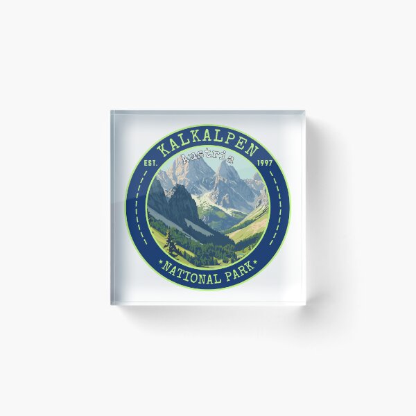 Item preview, Kalkalpen National Park in Upper Austria, Retro Travel Art Circle Emblem designed and sold by MaateoDesign.