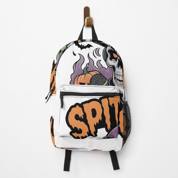 Item preview, Spit Fire Not Candy – Halloween Rap Skull with Headphones & Microphone designed and sold by Wicked.Teez.