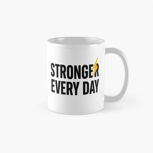 Item preview, Stronger Every Day – Bold Motivational Lightning Design ⚡ designed and sold by ArthUpscale.