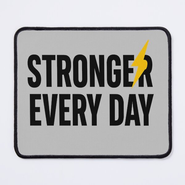 Item preview, Stronger Every Day – Bold Motivational Lightning Design ⚡ designed and sold by ArthUpscale.