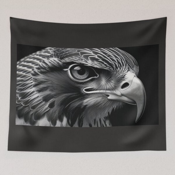 Item preview, Black and White Eagle Portrait Close Up designed and sold by sneidere9dace.