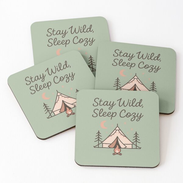 Item preview, Stay Wild Sleep Cozy Camping Tent Design – Cozy Campfire, Outdoor Adventure Nature Lover Gift designed and sold by NoctaHike.
