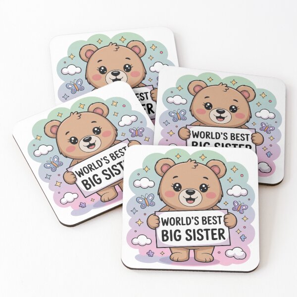 Item preview, World’s Best Big Sister Pastel Badge | Cute Kawaii Gift Sticker  designed and sold by podlook.