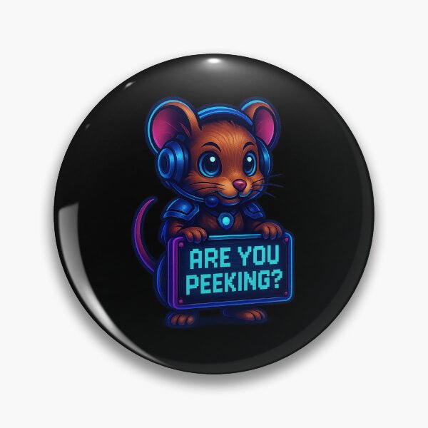 Item preview, Neon Gamer Mouse - Are You Peeking? designed and sold by Derpy Lab .