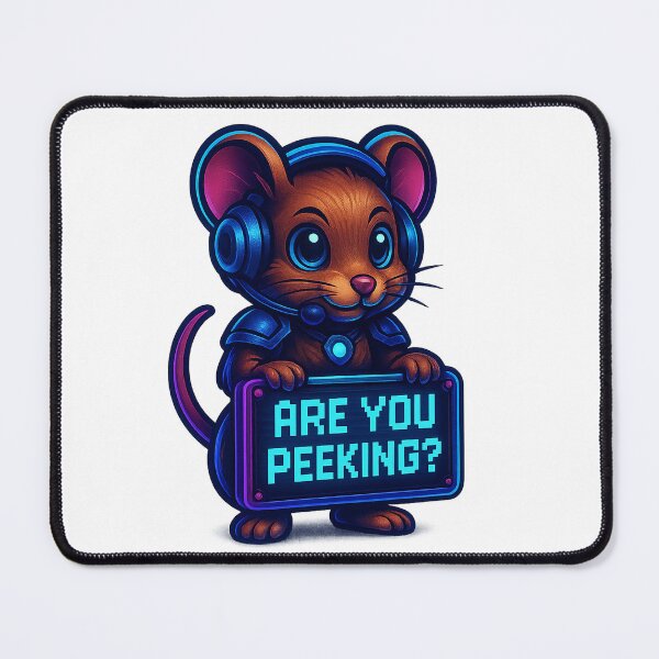 Item preview, Neon Gamer Mouse - Are You Peeking? designed and sold by Derpy Lab .