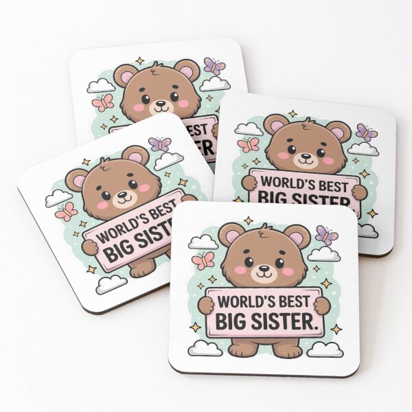 Item preview, World’s Best Big Sister Pastel Badge | Cute Kawaii Gift Sticker  designed and sold by podlook.
