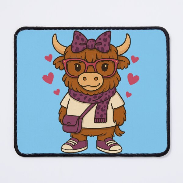 Aperçu de l'œuvre Vache Chic Pourpre. Vache chic en violet créée et vendue par Drawingshirts.