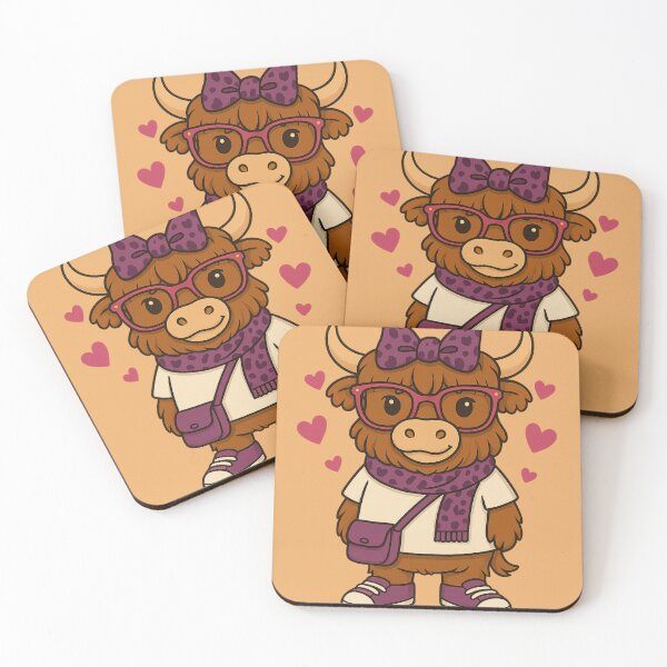 Item preview, Purple Chic Cow. Vache chic en violet designed and sold by Drawingshirts.