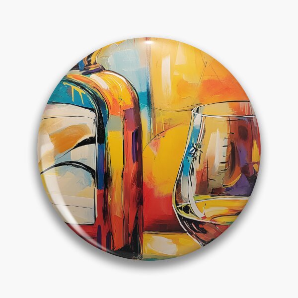 Item preview, Celebrate Whiskey in Color - A Vibrant Abstract Fusion of Warmth Energy and Contemporary Flair designed and sold by OlfactoART Studio.