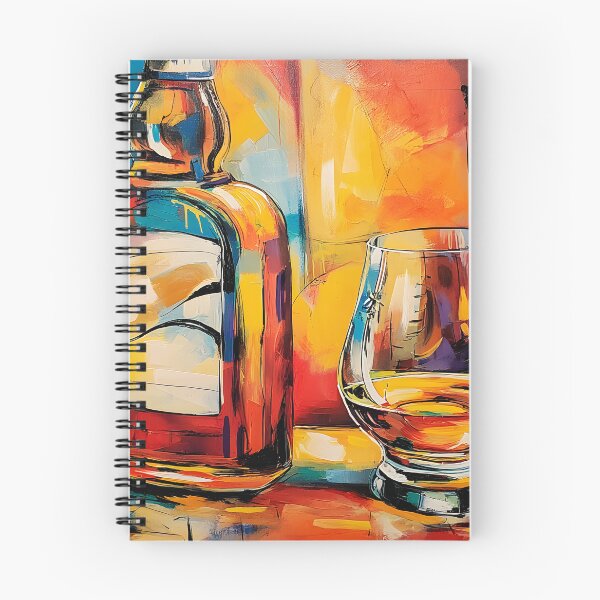 Item preview, Celebrate Whiskey in Color - A Vibrant Abstract Fusion of Warmth Energy and Contemporary Flair designed and sold by OlfactoART Studio.