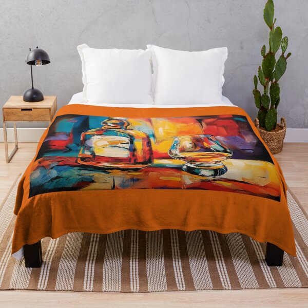 Item preview, Celebrate Whiskey in Color - A Vibrant Abstract Fusion of Warmth Energy and Contemporary Flair designed and sold by OlfactoART Studio.