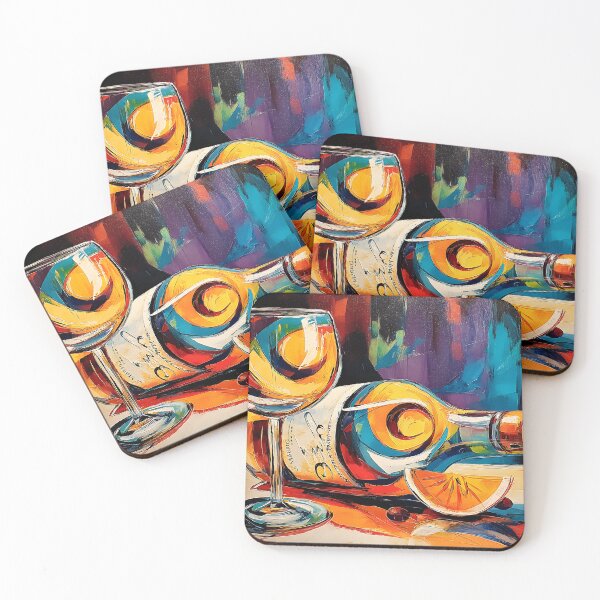 Item preview, Raise a Glass to Vibrance - A Lively Abstract Celebration of Wine Color and Festive Energy designed and sold by OlfactoART Studio.