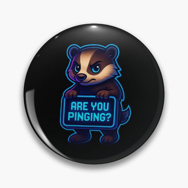 Item preview, Neon Gamer Badger - Are You Pinging? designed and sold by Derpy Lab .