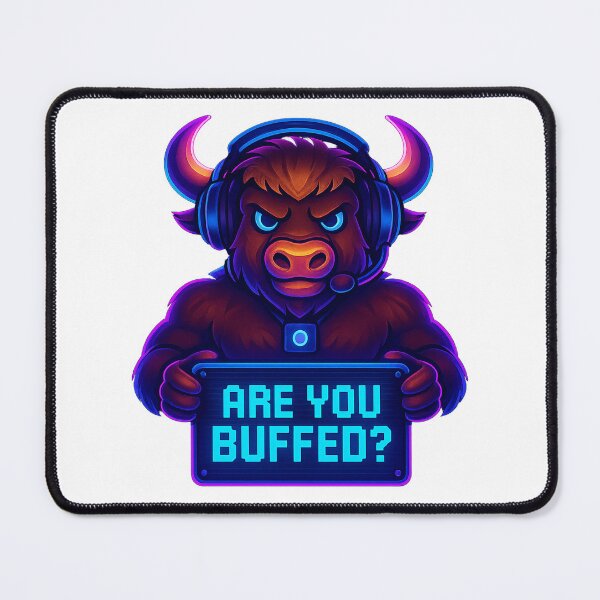 Item preview, Neon Gamer Bull - Are You Buffed? designed and sold by Derpy Lab .