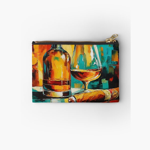 Item preview, Savor Whiskey and Smoke - A Bold Abstract Celebration of Color Warmth and Indulgence designed and sold by OlfactoART Studio.