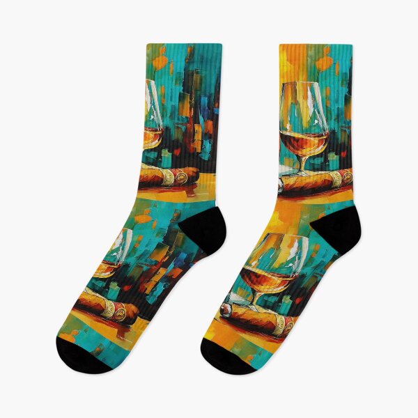 Item preview, Savor Whiskey and Smoke - A Bold Abstract Celebration of Color Warmth and Indulgence designed and sold by OlfactoART Studio.