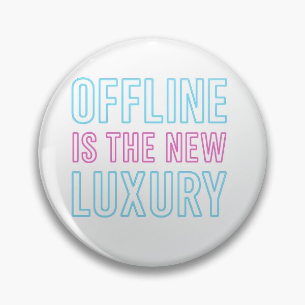 Item preview, Offline is the New Luxury – Retro Neon Design designed and sold by LunarBones.