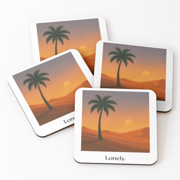 Item preview, Lonely – Minimalist Desert Palm Sunset Design designed and sold by OxiSkor.