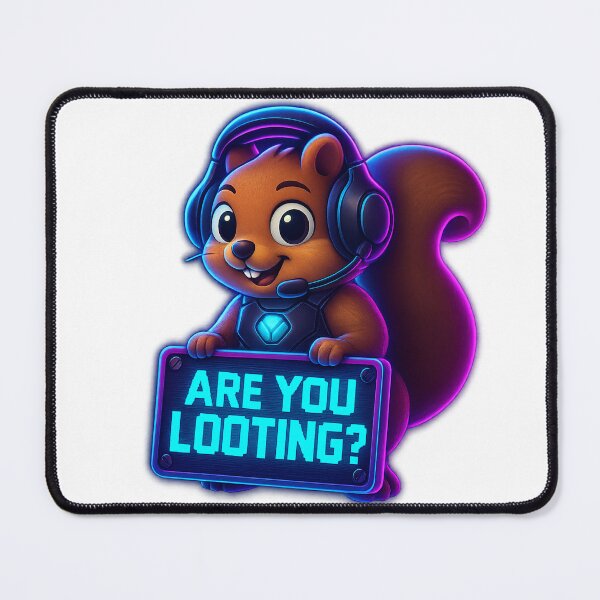 Item preview, Neon Gamer Squirrel - Are You Looting? designed and sold by Derpy Lab .