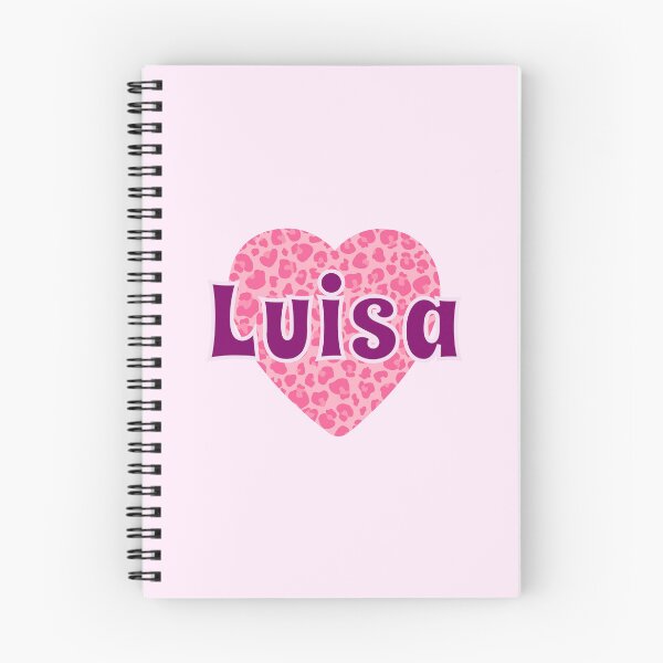 Item preview, Luisa Name Pink Leopard Heart  designed and sold by Jeallan Designs.