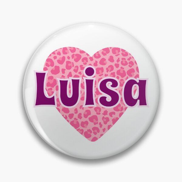 Item preview, Luisa Name Pink Leopard Heart  designed and sold by Jeallan Designs.