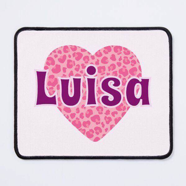 Item preview, Luisa Name Pink Leopard Heart  designed and sold by Jeallan Designs.