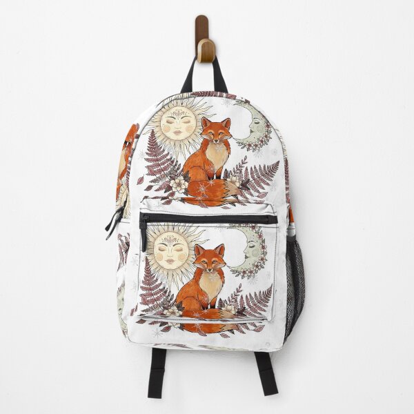 Item preview, Magical Fox with Autumn Ferns and Glowing Stars Fine Line Illustration 2026 designed and sold by  Ojo de Lilith.