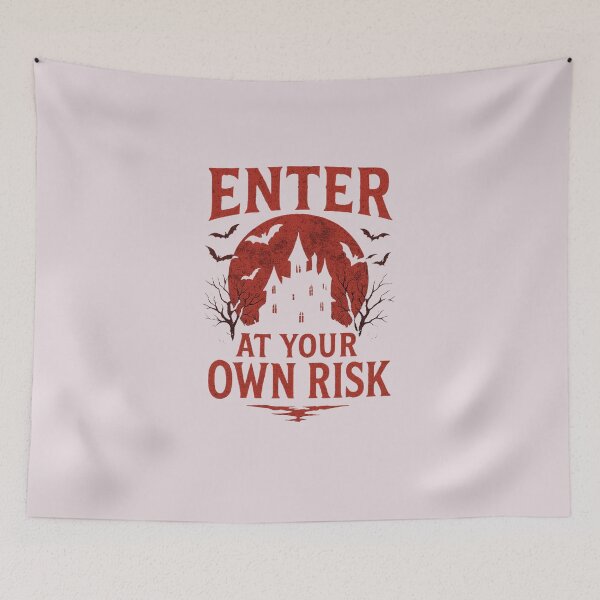 Item preview, Enter at Your Own Risk – Haunted House Horror Halloween Design designed and sold by DailyVibesCo.