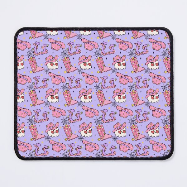Item preview, Pink and Lilac Kawaii Western Pattern – Skulls, Snakes, Boots and Horseshoes designed and sold by smeraldosecrets.