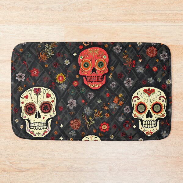 Item preview, Argyle floral Pattern with Candy Skulls – Spooky Gothic Preppy Design designed and sold by WhimsicalThredz.
