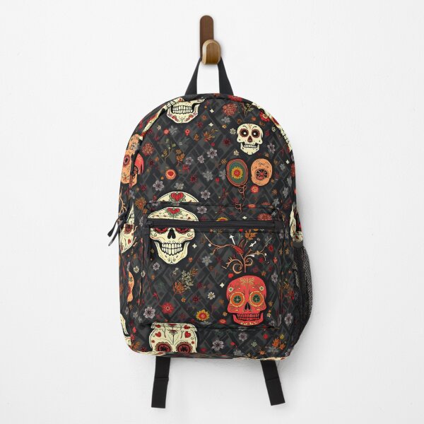 Item preview, Argyle floral Pattern with Candy Skulls – Spooky Gothic Preppy Design designed and sold by WhimsicalThredz.