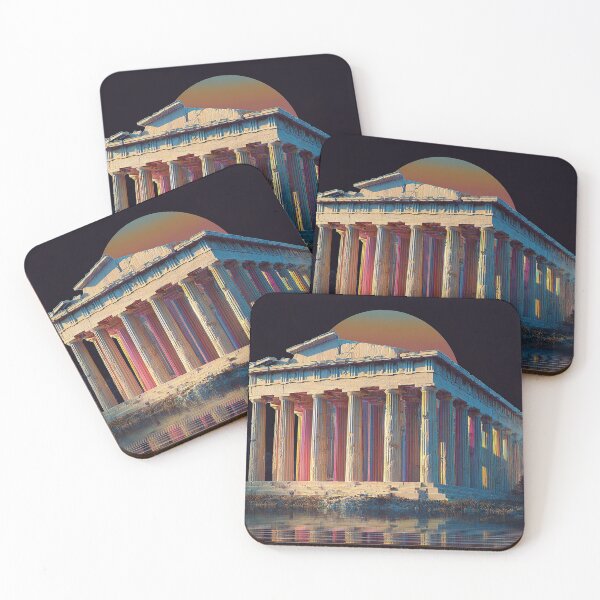 Item preview, Neon Parthenon – Futuristic Greek Temple at Sunset designed and sold by StudioDina.