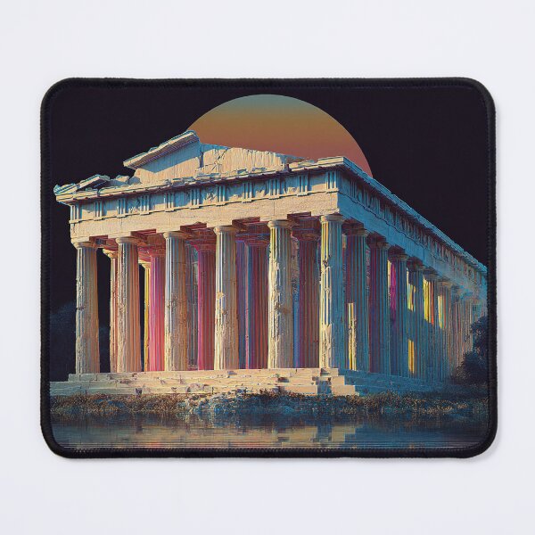 Item preview, Neon Parthenon – Futuristic Greek Temple at Sunset designed and sold by StudioDina.